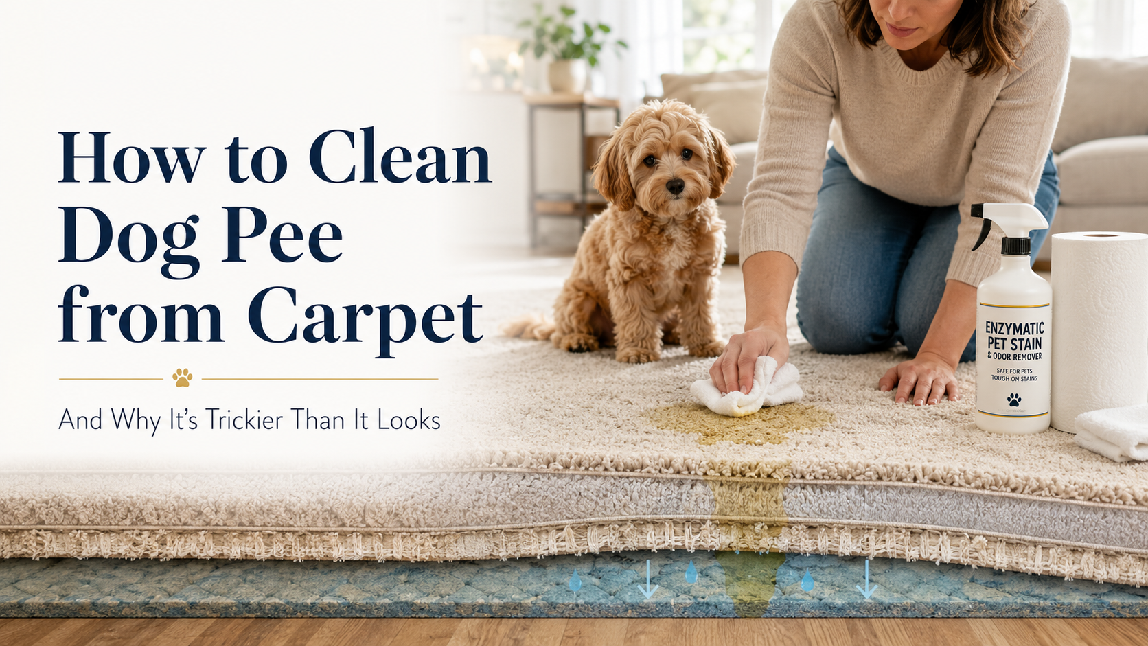 Removing dog urine from carpets